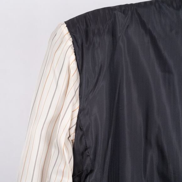 Men's Classic Wool Cashmere Blazer Sport Coat Size 46L Gray Herringbone Woolmark - Picture 9 of 13